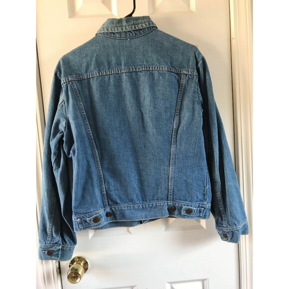 Vtg 1970's Wrangler Range Denim Jean Jacket Size 40 Extra Brown Button - Picture 7 of 8